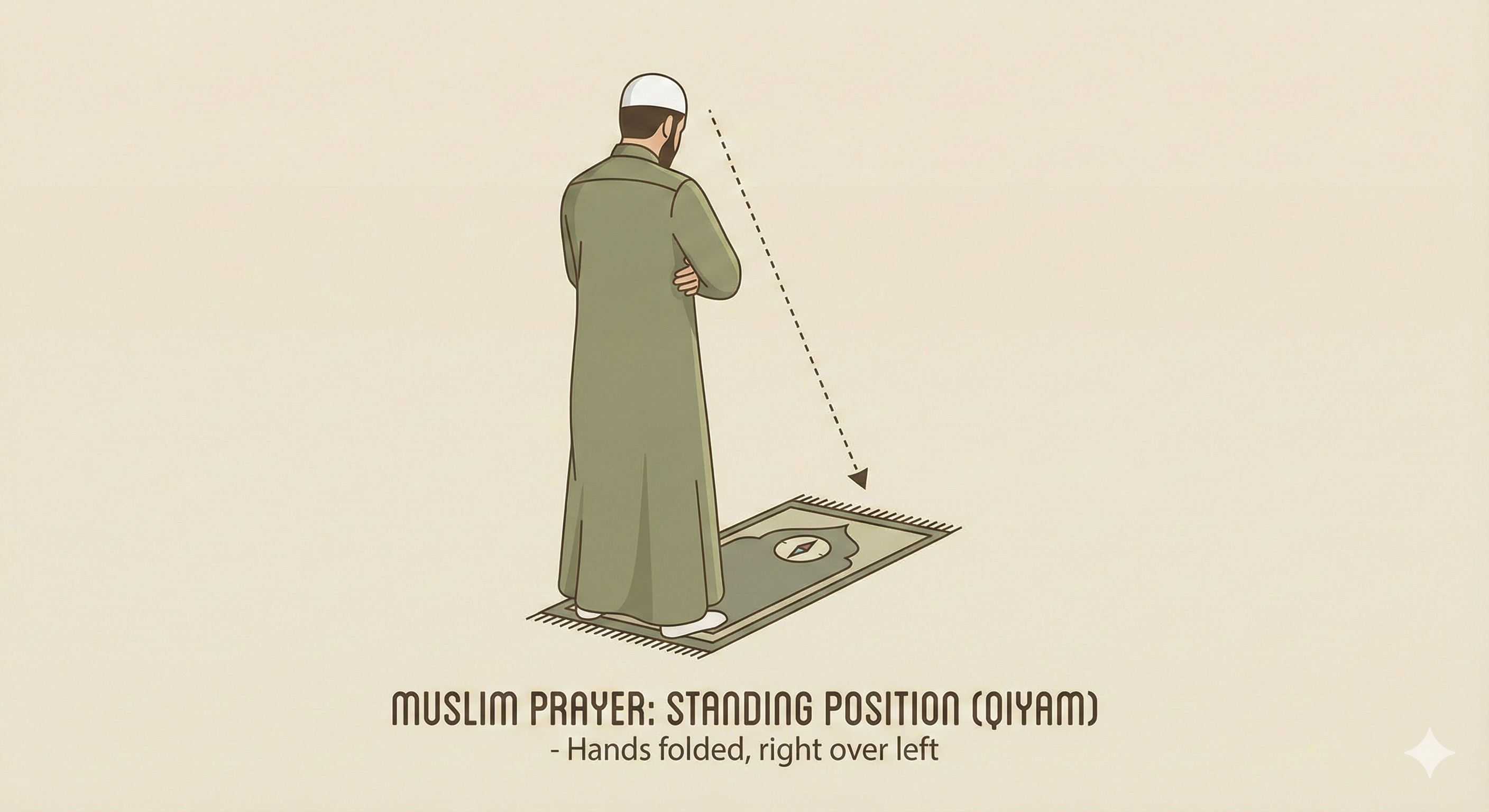 Standing with hands raised